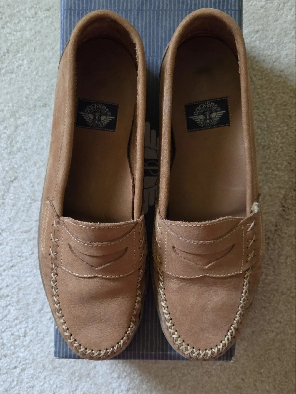 Rockport Men’s Brown Leather Penny Moccasins Mens 9.5